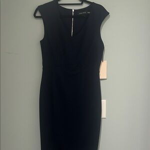 Ivanka Trump Navy Midi Dress